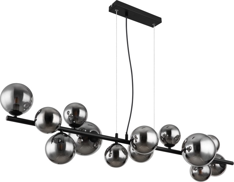 Globo - Lampadario LED a sospensione con filo 13xG9/3,5W/230V fumé/nero