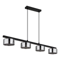 Globo - Lampadario LED a sospensione con filo 4xGX53/6W/230V fumé/nero