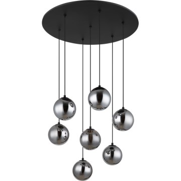 Globo - Lampadario LED a sospensione con filo 7xG9/3,5W/230V fumé/nero