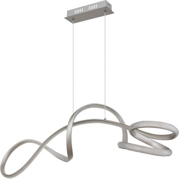 Globo - Lampadario LED a sospensione con filo LED/40W/230V cromo opaco