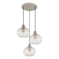 Globo - Lampadario sospeso su cavo 3xE27/40W/230V beige