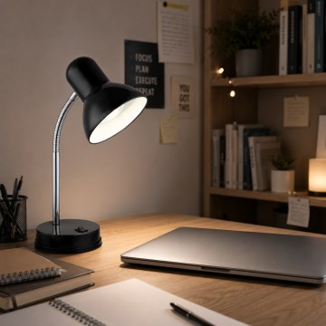 Globo - Lampe de table 1xE27/40W/230V noire
