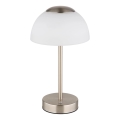 Globo - Lampe de table à intensité variable rechargeable LED/2,5W/5V 1800mAh 2700K/4000K/6500K chrome mat