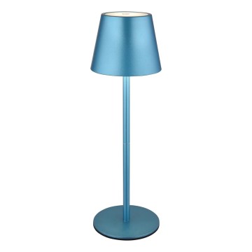 Globo - Lampe de table d'extérieur LED 3 en 1 tactile et dimmable, rechargeable, LED/3W/5V, 3000/4000/5000K, IP54, 1800 mAh, bleue