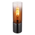Globo - Lampe de table tactile 1xE27/25W/230V d. 9 cm noir/cuivre