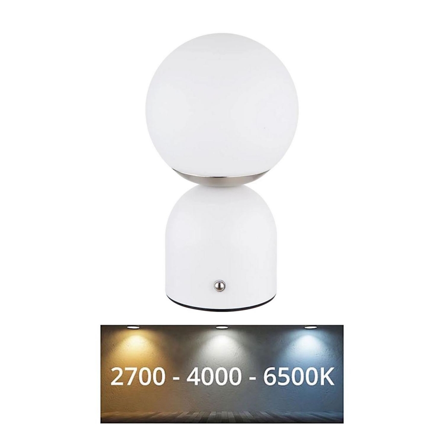Globo - Lampe de table tactile à intensité variable LED/2,5W/3,7V 2700/4000/6500K 1800 mAh USB blanc