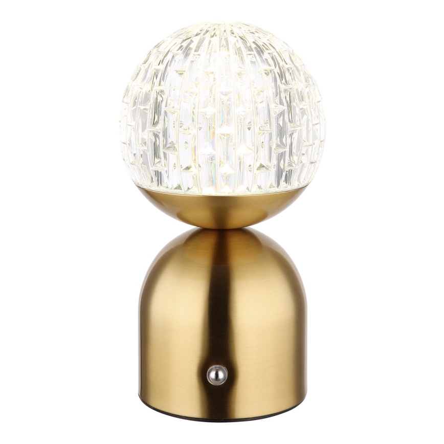 Globo - Lampe de table tactile à intensité variable LED/2,5W/3,7V 2700/4000/6500K 1800 mAh USB laiton