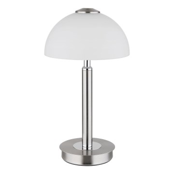 Globo - Lampe de table tactile à LED dimmable, 7 W, 230 V, 3000 K, chrome mat