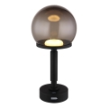 Globo - Lampe de table tactile rechargeable et à intensité variable LED/2,5W/5V 1800mAh 2700/4000/6500K noir