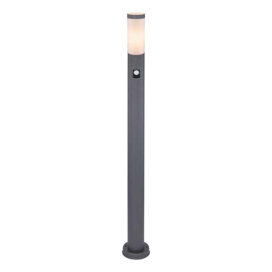 Globo - Lampe extérieure avec détecteur 1xE27/15W/230V IP44 110 cm anthracite