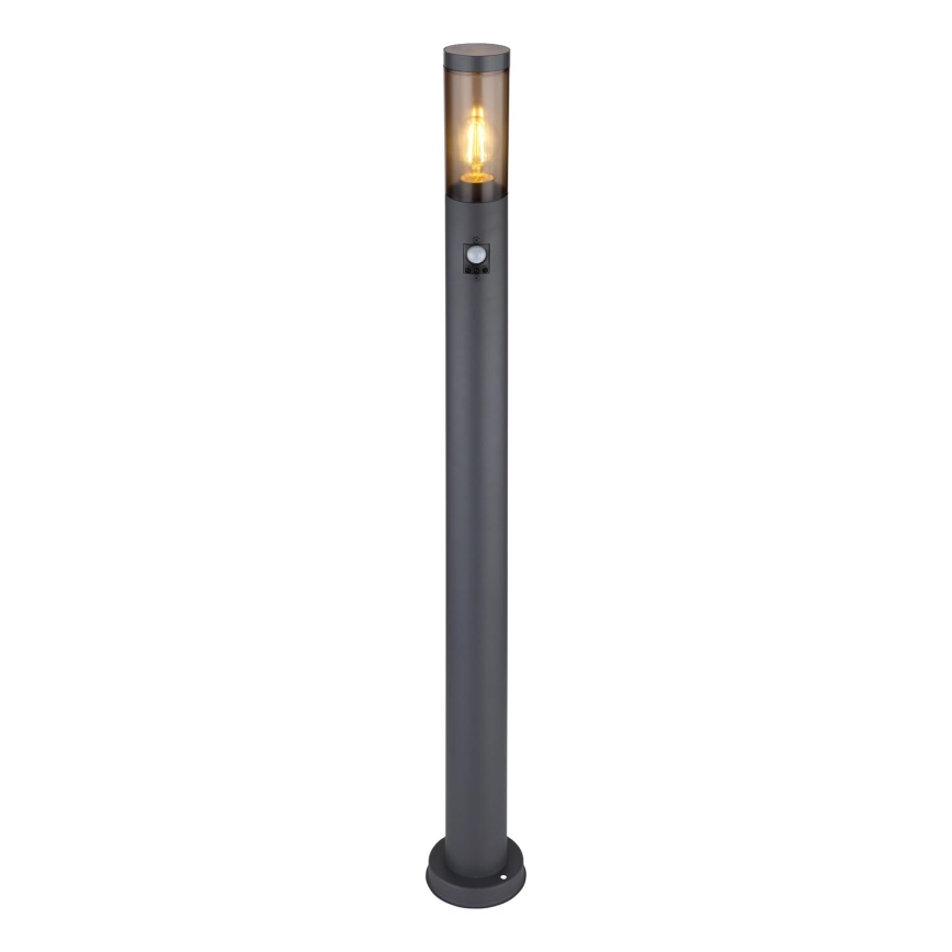 Globo - Lampe extérieure avec détecteur 1xE27/15W/230V IP44 110 cm noir