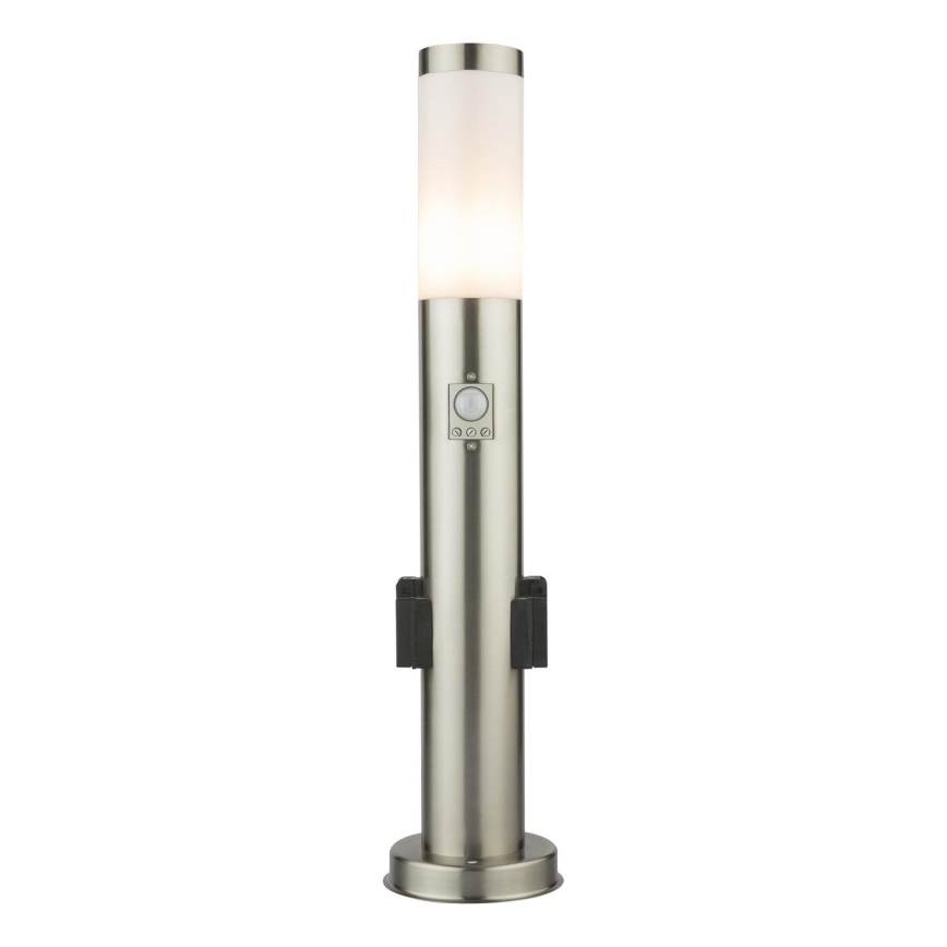 Globo - Lampe extérieure  avec un détecteur et 2 prises LED/9W/230V 60 cm SCHUKO IP44