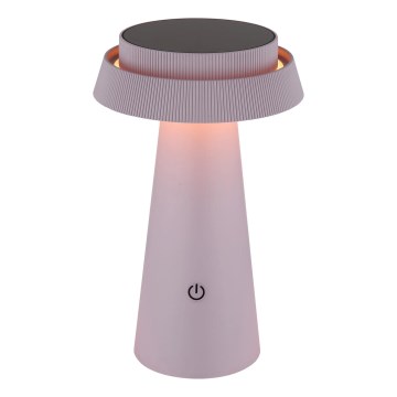Globo - Lampe solaire tactile à intensité variable LED/4W/3,7W IP54 rose