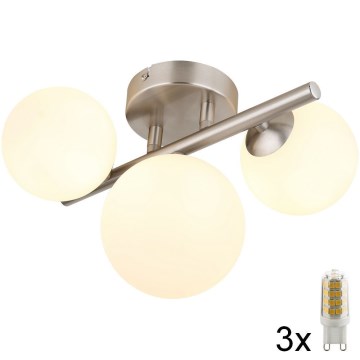 Globo - LED-Anbauleuchte RIHA 3xG9/3,5W/230V matt Chrom