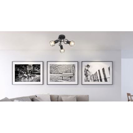 Globo - LED-Anbauleuchte 3xE14/6W/230V schwarz