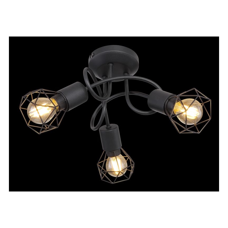 Globo - LED-Anbauleuchte 3xE14/6W/230V schwarz