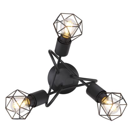 Globo - LED-Anbauleuchte 3xE14/6W/230V schwarz