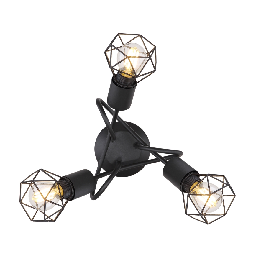 Globo - LED-Anbauleuchte 3xE14/6W/230V schwarz
