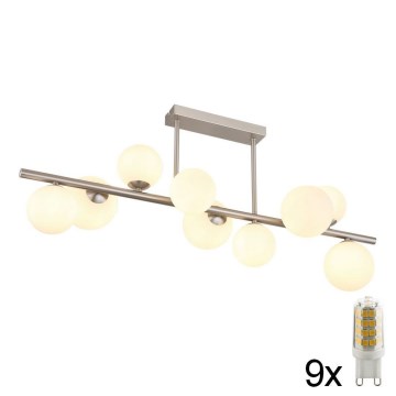 Globo - LED-Deckenleuchte an Stange 9xG9/3W/230V matt Chrom