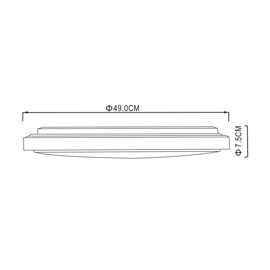 Globo - LED-Deckenleuchte LED/32W/230V 3000/4000/6000K d 49 cm