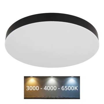 Globo - LED-Deckenleuchte LED/36W/230V 3000K/4000K/6500K d 40 cm schwarz
