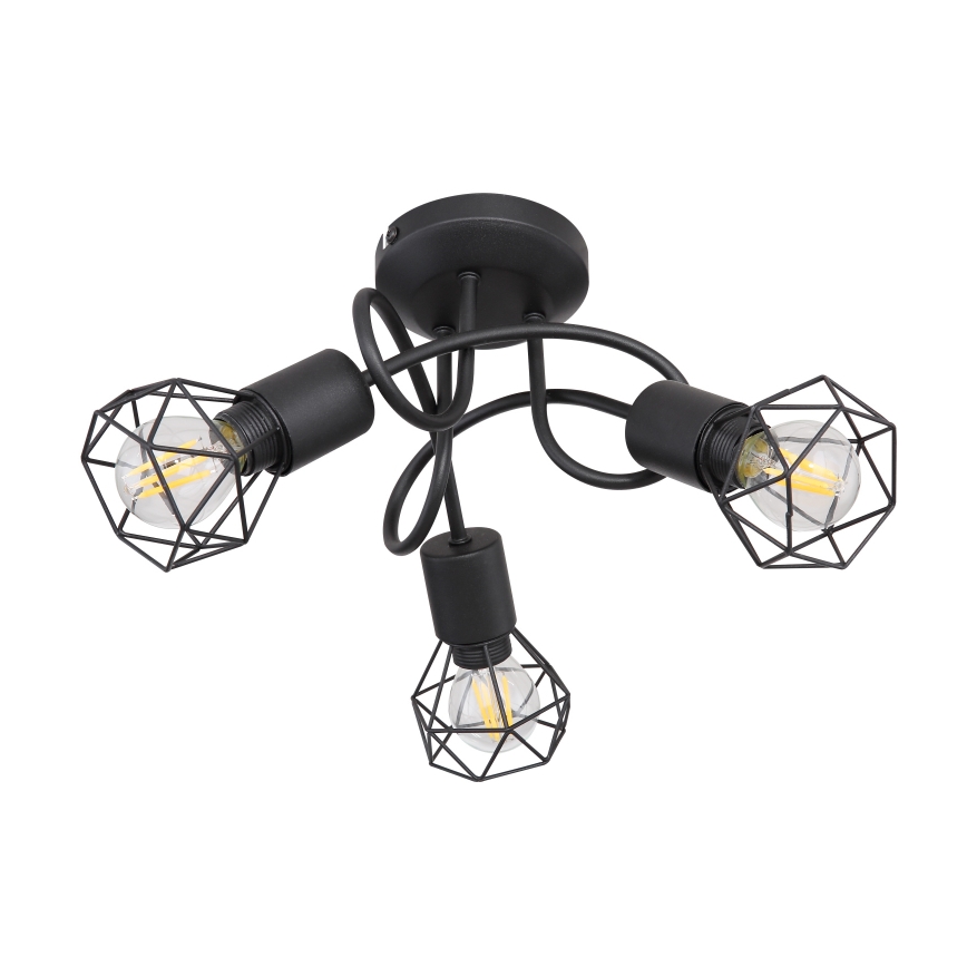 Globo - LED Deckenleuchte 3xE14/6W/230V Schwarz