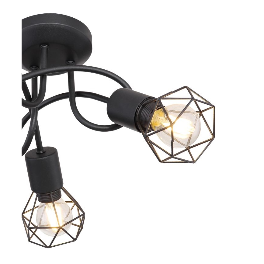 Globo - LED Deckenleuchte 3xE14/6W/230V Schwarz