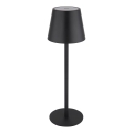 Globo - LED, dimmbar, mit Touch-Bedienung, wiederaufladbare Außen-Tischlampe 3-in-1 LED/3W/5V 3000/4000/5000K IP54 1800 mAh schwarz