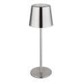 Globo - LED-dimmbar, wiederaufladbare Tischlampe mit Touch-Bedienung LED/2W/3,7V 3000/4000/6000K 2200 mAh, glänzender Chrom