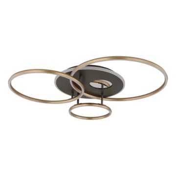 Globo - LED dimmbare Deckenleuchte LED/54W/230V 2700-6500K 90x70 cm Anthrazit/Gold + Fernbedienung