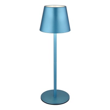Globo - LED-dimmbare, per Touch steuerbare, wiederaufladbare Außen-Tischlampe 3-in-1 LED/3W/5V 3000/4000/5000K IP54 1800 mAh blau
