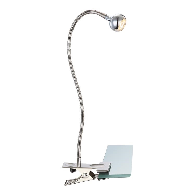 Globo - LED Flessibile piccola lampada con clip LED/3W/230V cromo opaco