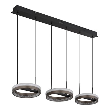 Globo - LED-Hängeleuchte LED/40W/230V 3000/4000/6000K braun