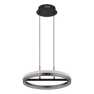 Globo - LED-Kronleuchter an Aufhängung LED/40W/230V 3000/4000/6000K d 39,7 cm braun