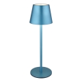 Globo - LED lampada da tavolo ricaricabile da esterno dimmerabile a tocco 3 in 1 LED/3W/5V 3000/4000/5000K IP54 1800 mAh blu