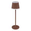 Globo - LED Lampada da tavolo touch ricaricabile e dimmerabile LED/4,6W/3,7V 3000K 1800mAh marrone IP54