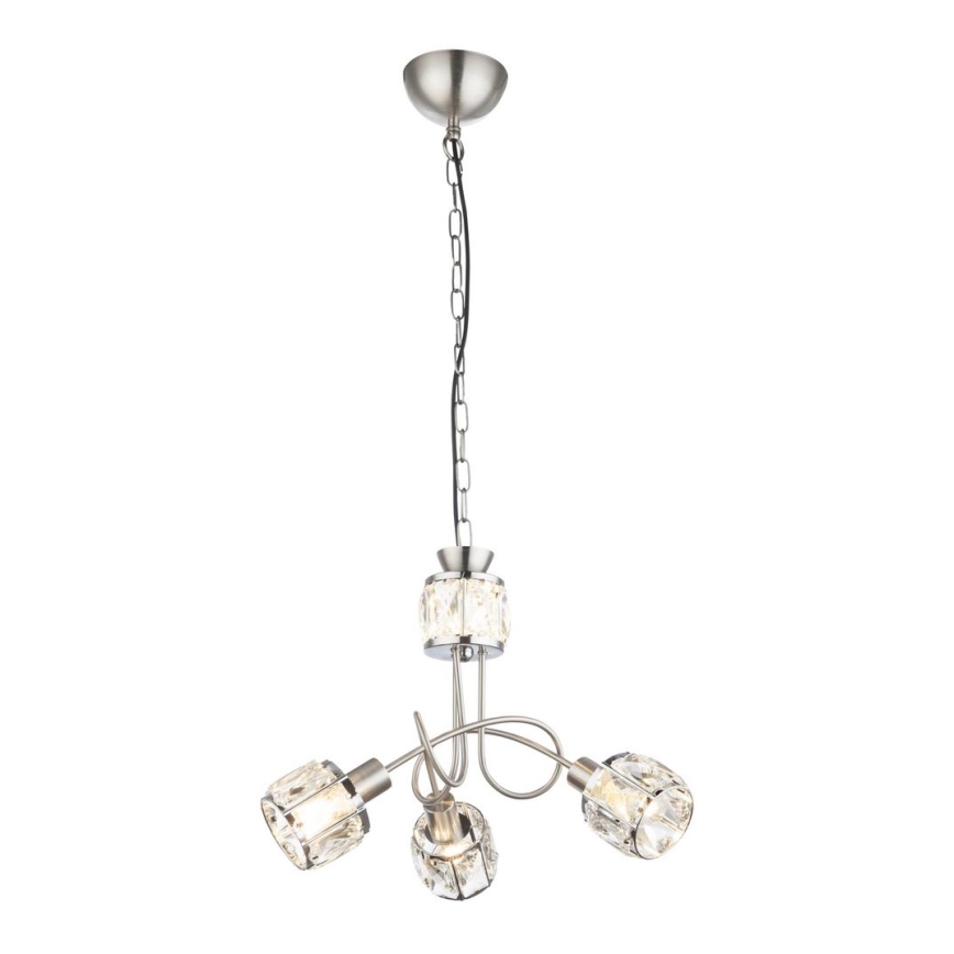 Globo - LED Lampadario a sospensione con catena 3xE14/40W/230V + LED/5W