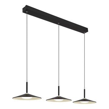 Globo - LED-Pendelleuchte an Drahtseil LED/24W/230V 4000K schwarz