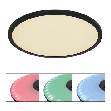 Globo - LED RGB Dimmbare Deckenleuchte für Badezimmer LED/21W/230V 3000-6000K + Fernbedienung IP44 schwarz