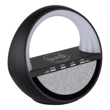 Globo - LED RGBW Wiederaufladbare Touch-Tischleuchte mit Lautsprecher und kabelloser QI-Ladefunktion LED/3,5W/5V 1800 mAh