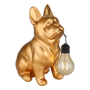 Globo - LED-Solarleuchte LED/3V IP44 300 mAh goldener Hund