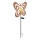Globo - LED Solarleuchte LED/3V IP44 300 mAh Schmetterling in Rostoptik