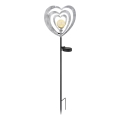 Globo - LED-Solarleuchte LED/3V IP44 300 mAh Silbernes Herz