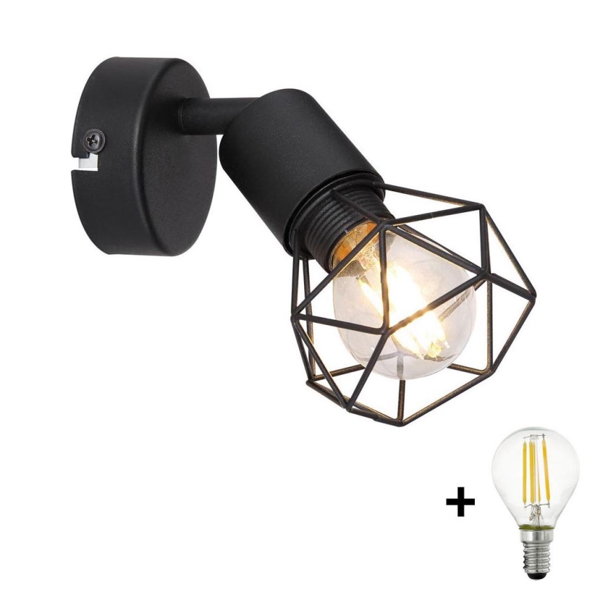 Globo - LED-Wandstrahler 1xE14/6W/230V schwarz