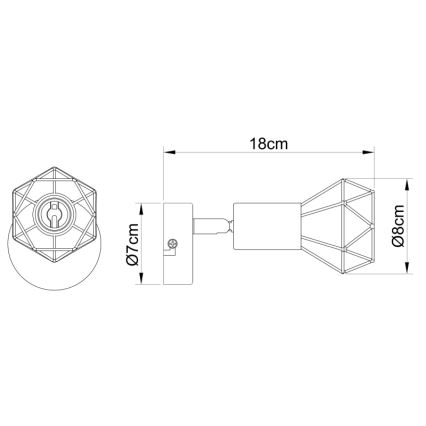 Globo - LED-Wandstrahler 1xE14/6W/230V schwarz