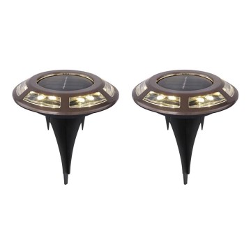 Globo - LOT 2x Éclairage solaire LED/0,72W/3V 3200K IP44