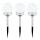 Globo - LOT 3x Lampe solaire LED/0,06W/3V 4000K d. 10 cm IP44