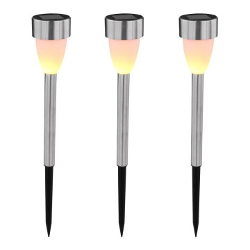 Globo - LOT 3x Luminaire solaire 3xLED/0,06W/1,2V IP44