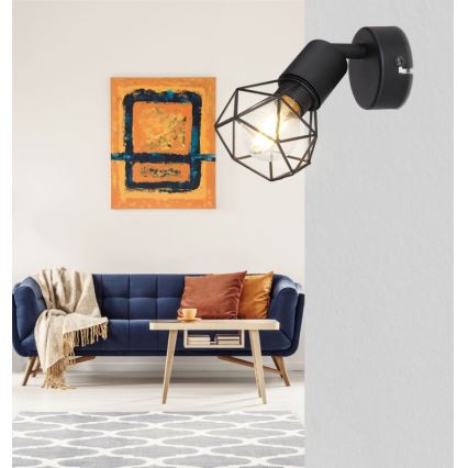 Globo - Luce Spot da parete a LED 1xE14/6W/230V nero