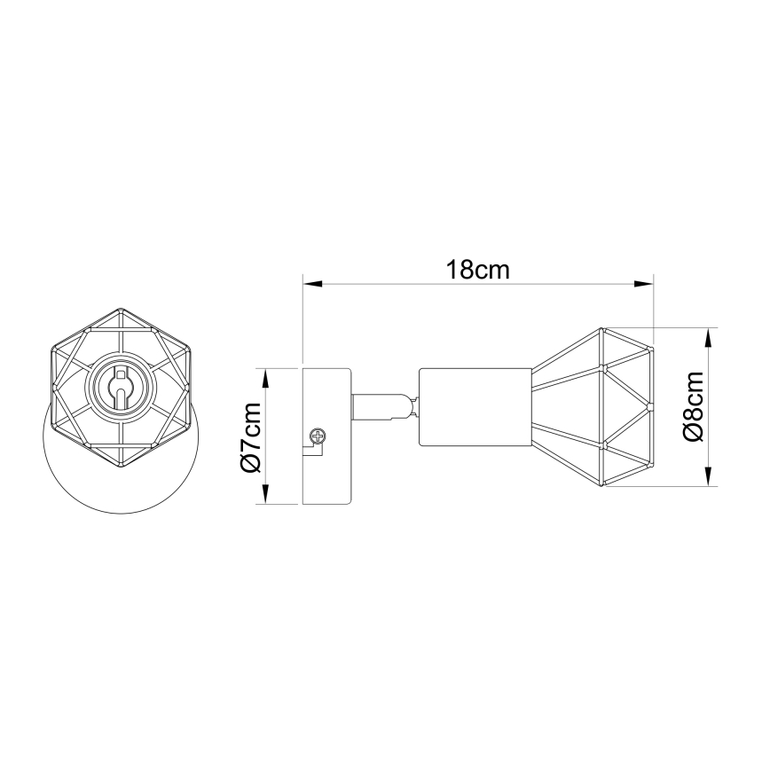 Globo - Luce Spot da parete a LED 1xE14/6W/230V nero